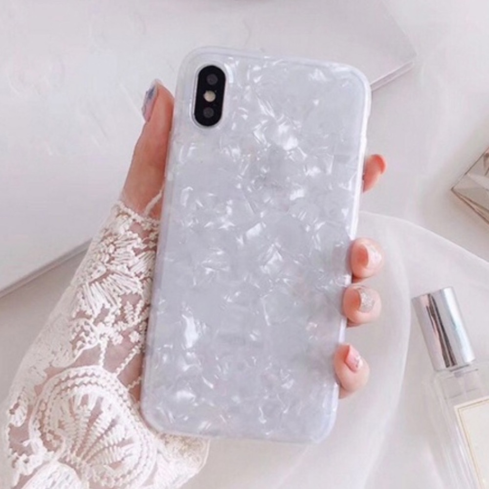 White Marble-Like Phone Case